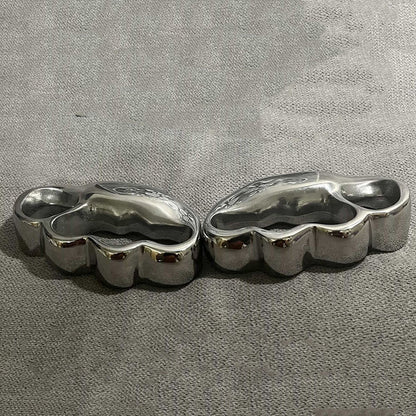 Creative Personalized Left Knuckle Dusters and Right Hand Irregular Hole Outdoor Polishing Tool