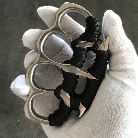 Big Finger Hole Steel Knuckle Dusters Broken Window EDC Tool