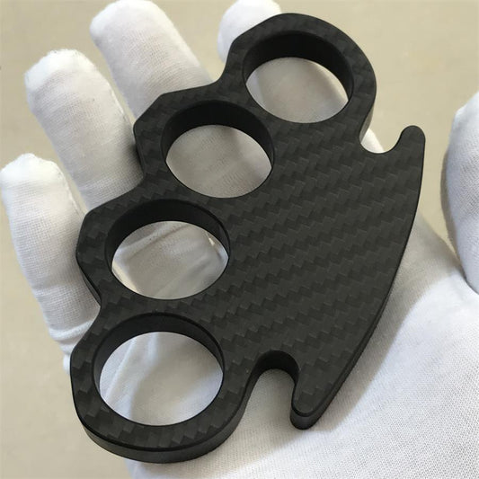 Classic Carbon Fiber Lightweight Knuckle Dusters Outdoor Tool