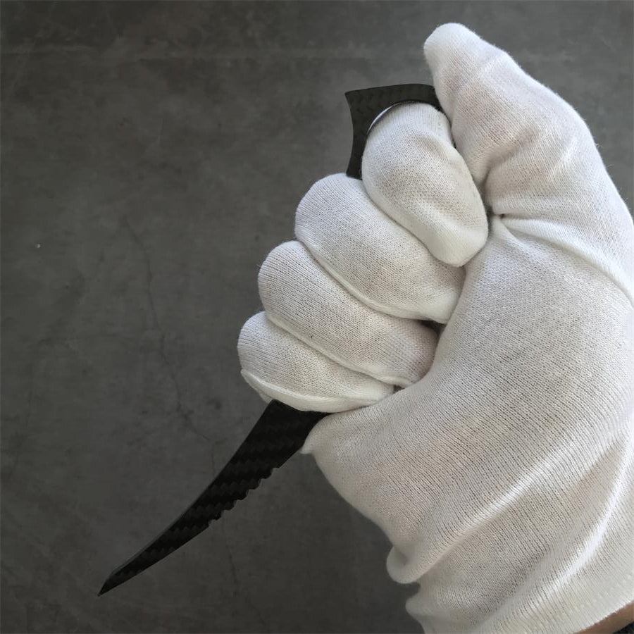 Carbon Fiber Outdoor EDC Tool with Large Hole and Small Hole Knife