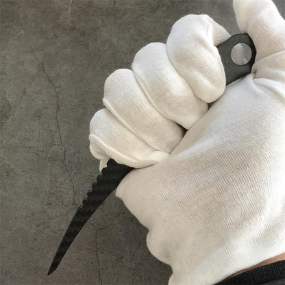 Carbon Fiber Outdoor EDC Tool with Large Hole and Small Hole Knife
