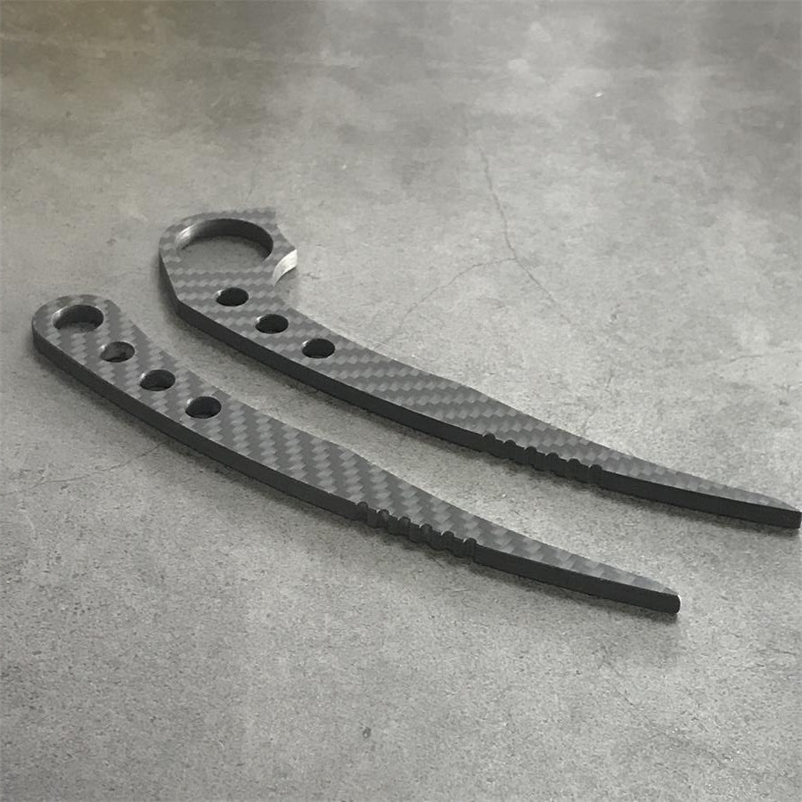 Carbon Fiber Outdoor EDC Tool with Large Hole and Small Hole Knife