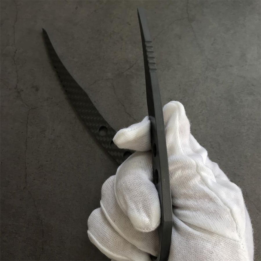 Carbon Fiber Outdoor EDC Tool with Large Hole and Small Hole Knife