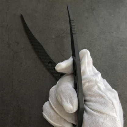 Carbon Fiber Outdoor EDC Tool with Large Hole and Small Hole Knife