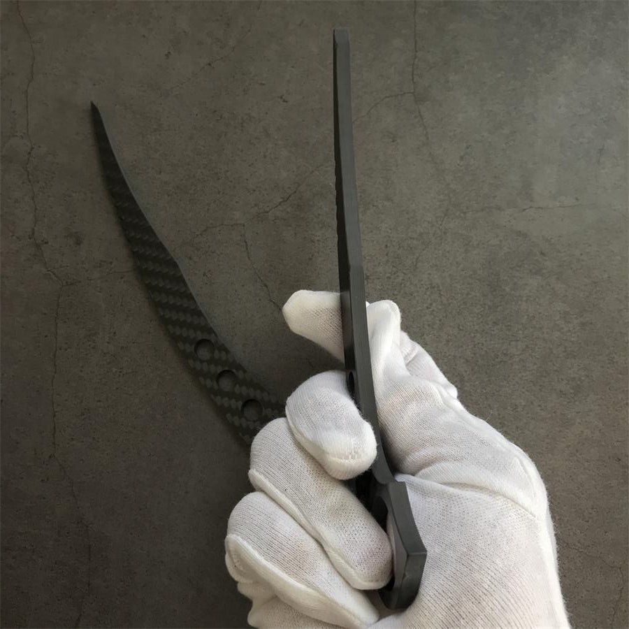 Carbon Fiber Outdoor EDC Tool with Large Hole and Small Hole Knife