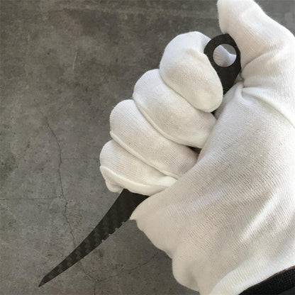Carbon Fiber Outdoor EDC Tool with Large Hole and Small Hole Knife
