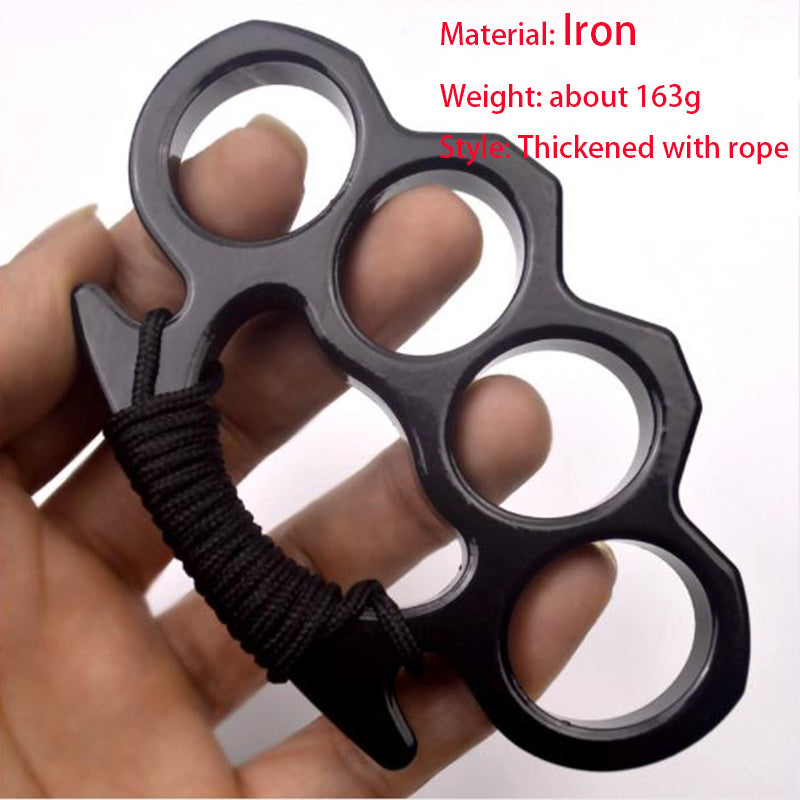 Iron Four Finger Outdoor Pocket EDC Knuckle Dusters