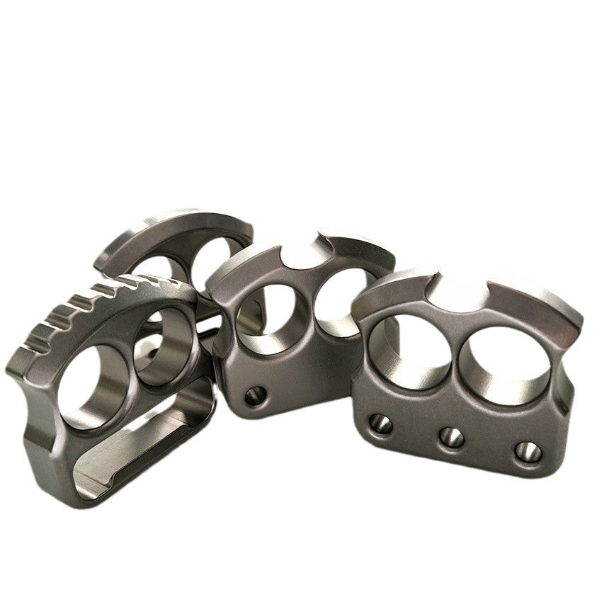 Multifunctional Light Weight Two Hole Titanium Alloy Knuckle Dusters Bottle Opener