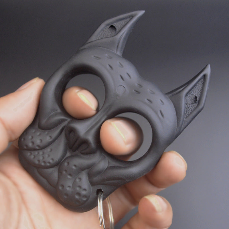 Creative Two Finger Dog Keychain Knuckle Dusters