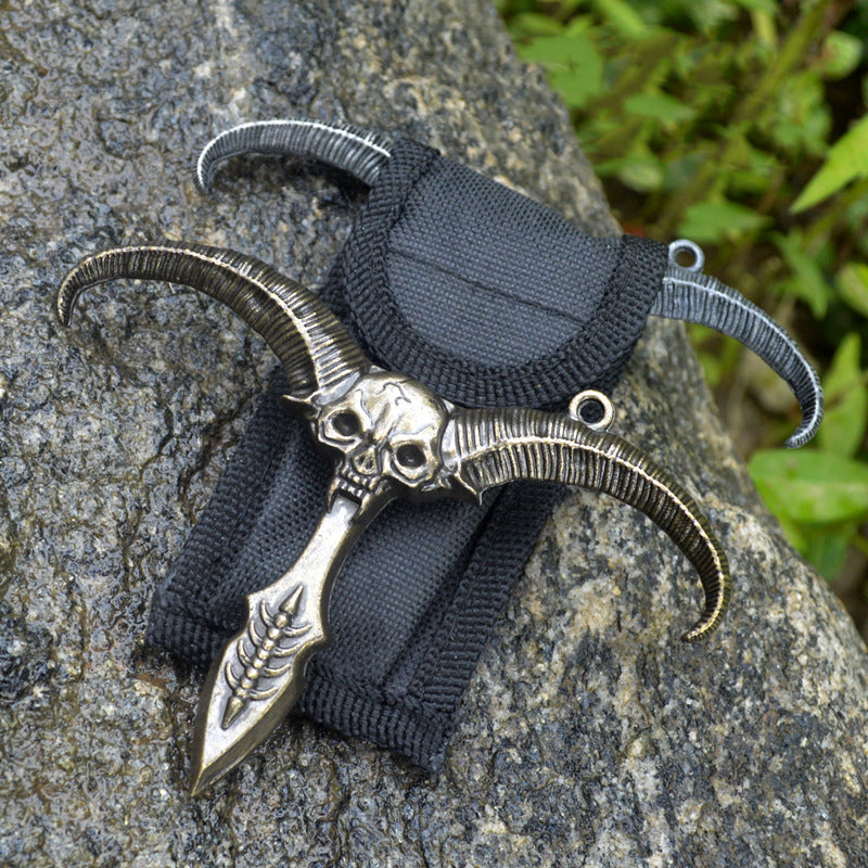 Outdoor Eagle Sheep Shape Travel Keychain Knuckle Dusters