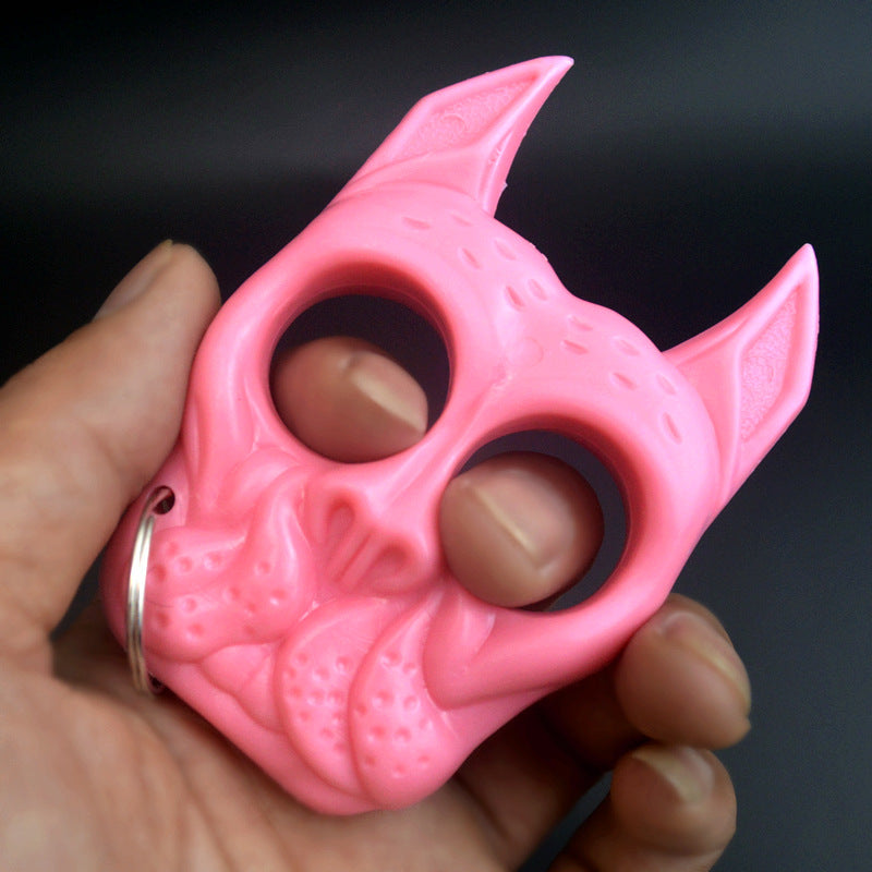 Creative Two Finger Dog Keychain Knuckle Dusters
