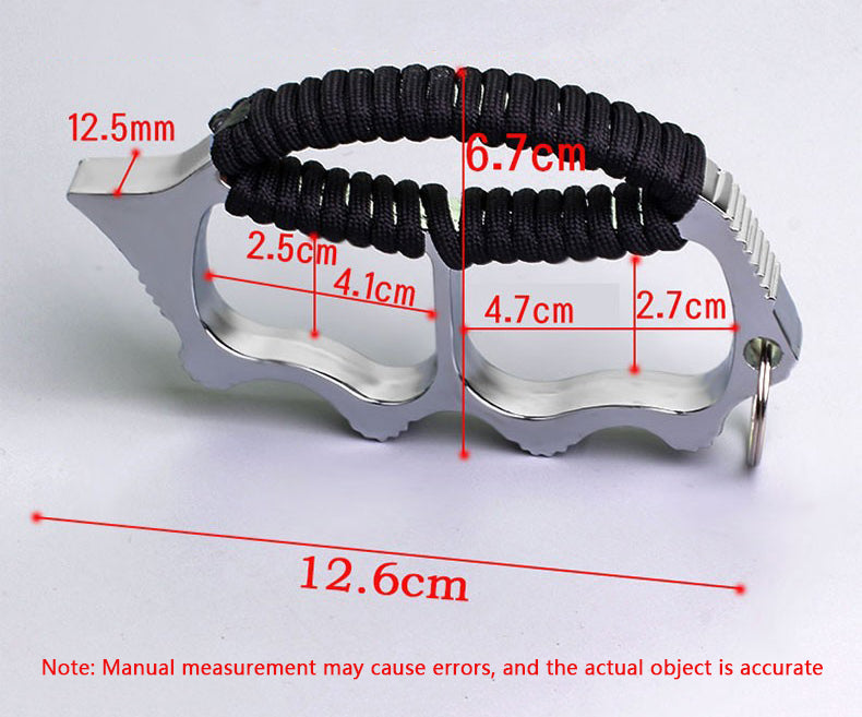 Zinc Alloy Two Finger Big Hole Paracord EDC Knuckle Dusters