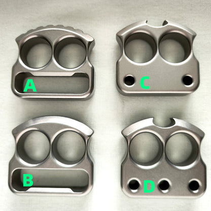 Multifunctional Light Weight Two Hole Titanium Alloy Knuckle Dusters Bottle Opener