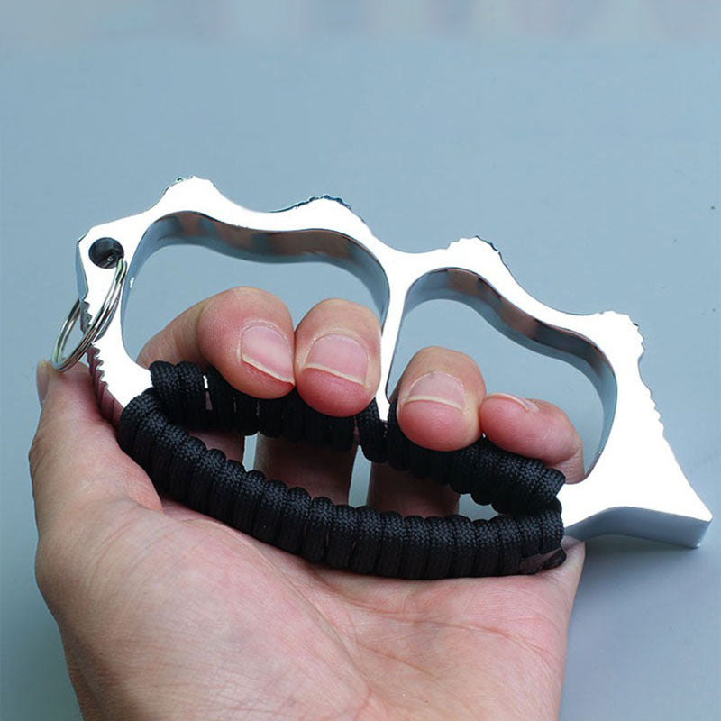 Zinc Alloy Two Finger Big Hole Paracord EDC Knuckle Dusters