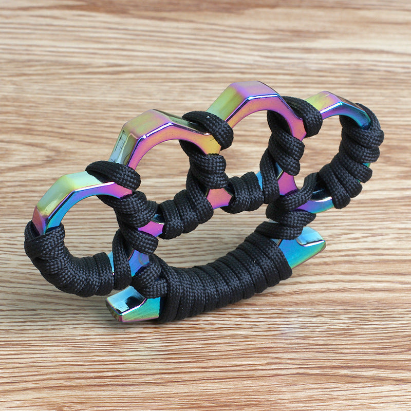 Dazzle Colorful Thickened Four Finger Outdoor Knuckle Dusters