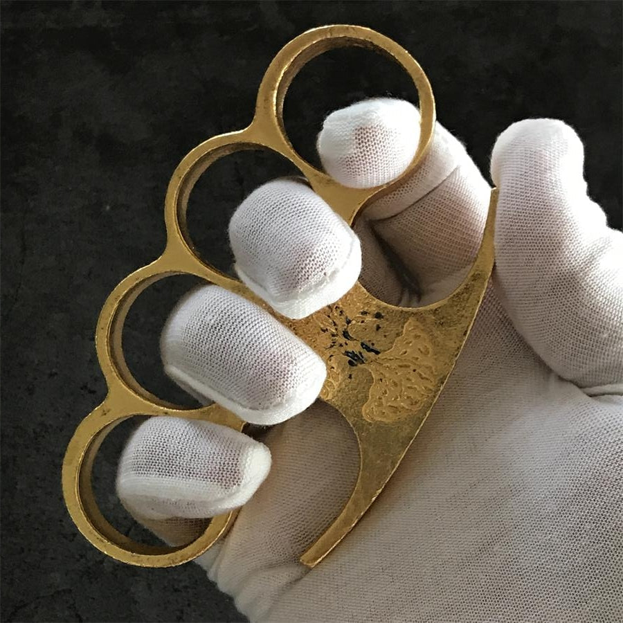Old Style Zinc Alloy Knuckle Dusters Self-Defense EDC Gear