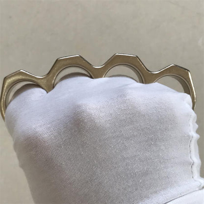 GODEDC Stonewashed Classic Brass Knuckle Dusters Outdoor Tool