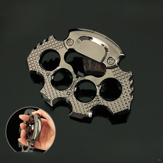 Heavy Black Creative Knuckle Dusters Outdoor EDC Tool