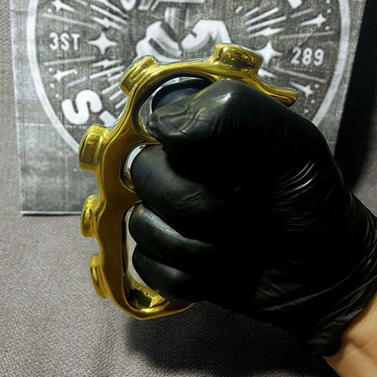 Creative Brass Knuckle Dusters Solid EDC Right Hand Outdoor Tool