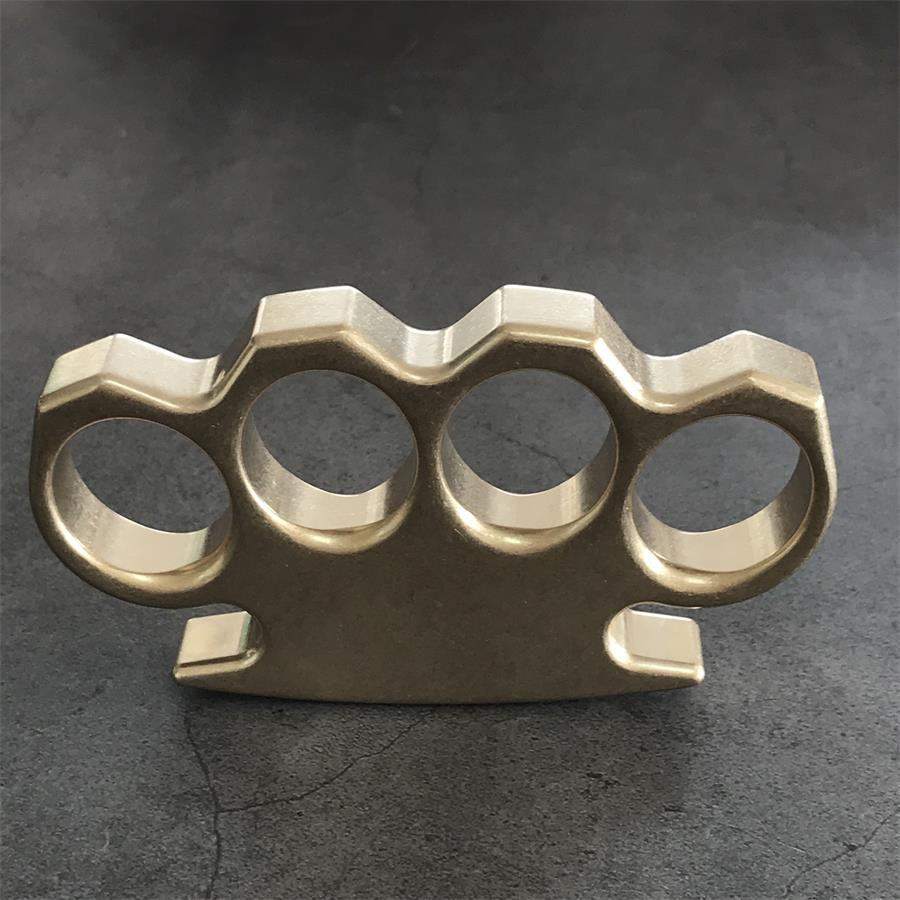 Stonewashed Classic Brass Knuckle Dusters Outdoor Tool