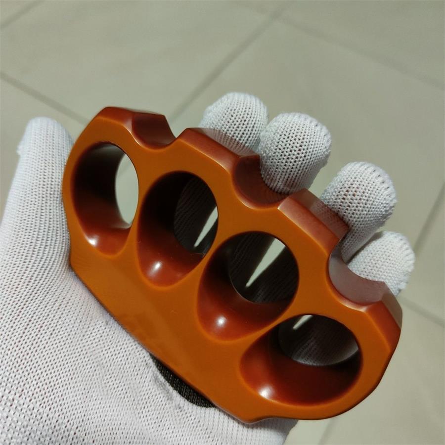 Outdoor Brown Classic Bakelite Knuckle Dusters Light Weight Hand Polishing Tool