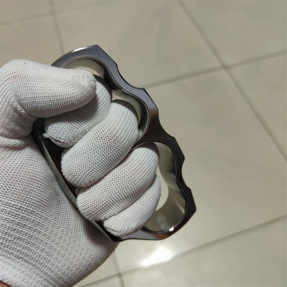 Outdoor Irregular Double Hole Design Titanium Alloy Mirror Polishing Knuckle Dusters