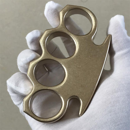Stonewashed Classic Brass Knuckle Dusters Outdoor Tool