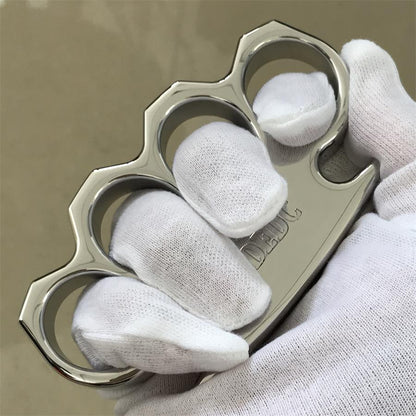 GODEDC Classic Mirror Steel Knuckle Dusters Outdoor Tool with Chamfering Design