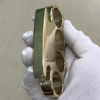 Mirror Polished Classic Brass Large Hole Knuckle Dusters Outdoor Tool