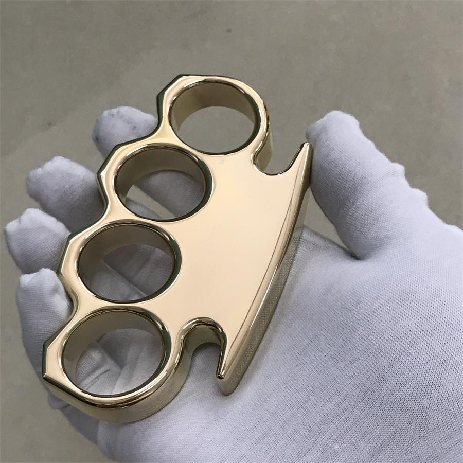 Mirror Polished Classic Brass Large Hole Knuckle Dusters Outdoor Tool