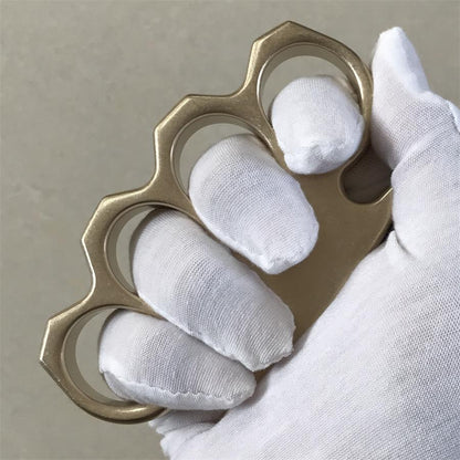 Stonewashed Classic Brass Knuckle Dusters Outdoor Tool