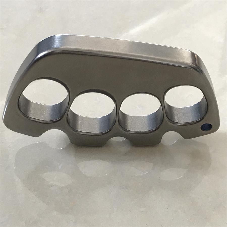 Big Hole Titanium Creative Stonewashed Polished Knuckle Dusters
