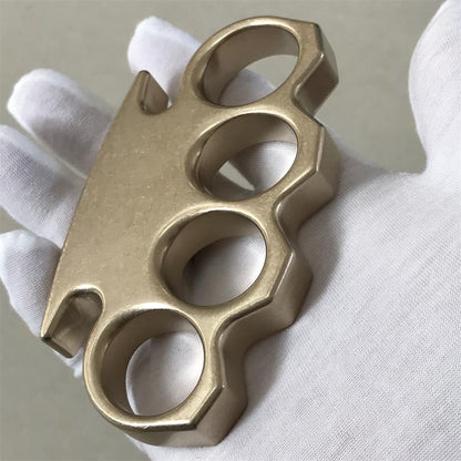 Stonewashed Classic Brass Knuckle Dusters Outdoor Tool