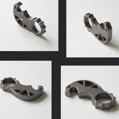 Titanium Monster Bottle Opener Multi-Function Keychain Knuckle Dusters