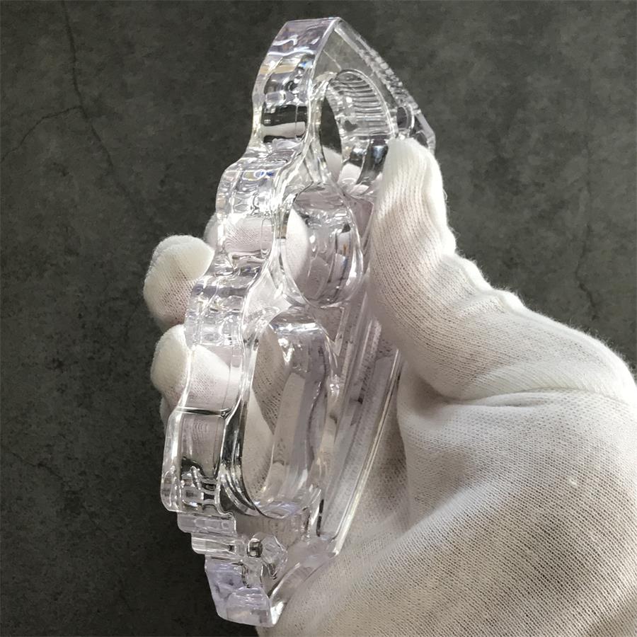 Plastic Transparent Knuckle Dusters Outdoor Edc Big Hole Tool