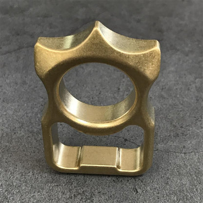 Stonewashed Brass Knuckle Dusters Bottle Opening EDC Keychain Backpack EDC Tool