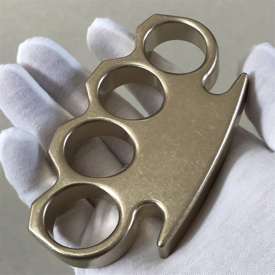 Stonewashed Classic Brass Knuckle Dusters Outdoor Tool